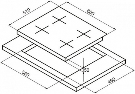 Поверхность KORTING hk 6355 b