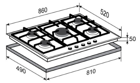 Газовая поверхность ZIGMUND & SHTAIN GN 278.91 S