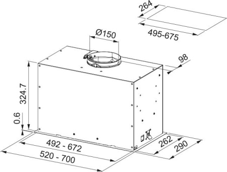 Вытяжка FRANKE FBFE XS A52 (305.0665.359)
