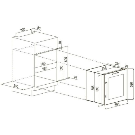 Винный шкаф KRONA BADEN 60/30 BL