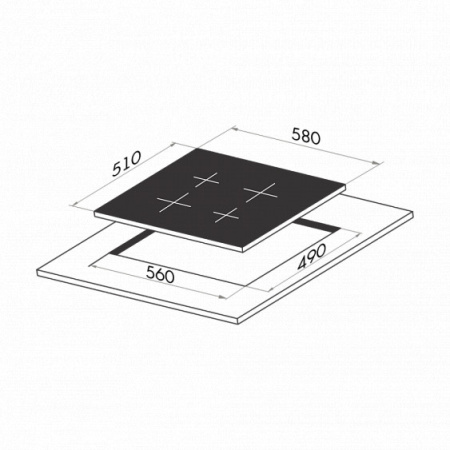 Поверхность MAUNFELD MPI58BCTL WH