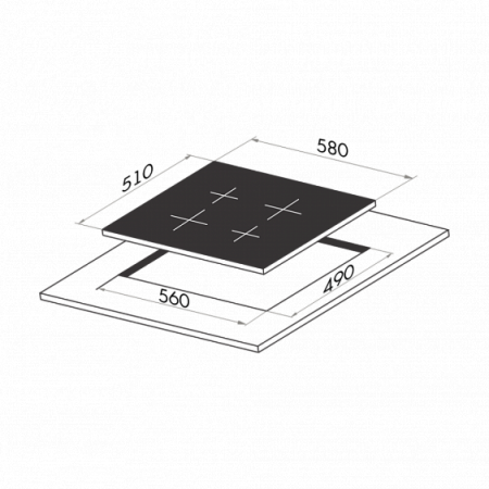 Поверхность MAUNFELD MPI58BCTL WH