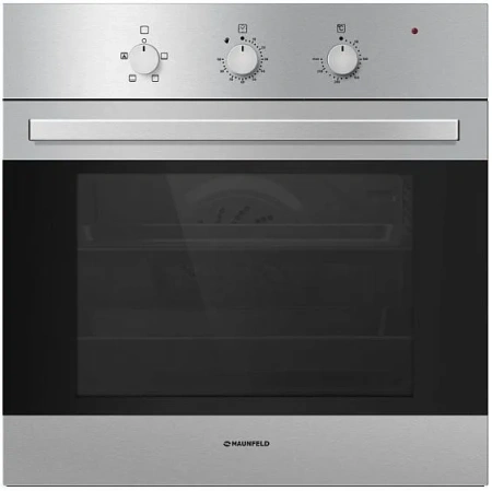 Электрический духовой шкаф MAUNFELD meoc.674s1 (нержавейка+черное стекло)