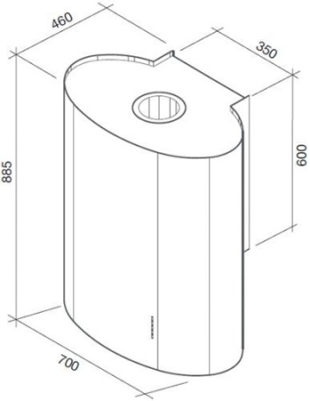 Вытяжка FALMEC altair top parete 800 60 ix