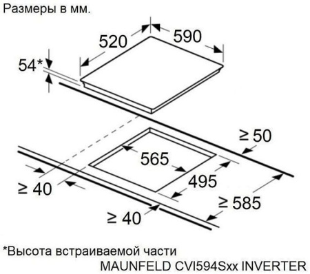 Варочная поверхность MAUNFELD CVI594SBG Inverter
