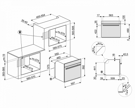Духовой шкаф SMEG SFP6604WSPNX