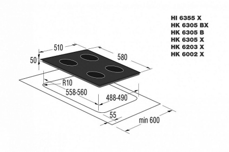 Поверхность KORTING hk 6203 x