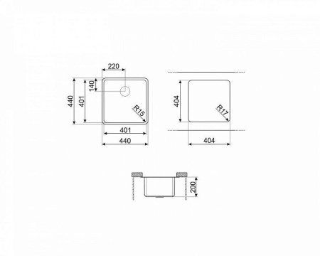 Кухонная мойка SMEG VSTR40BRX