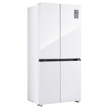 Холодильник TESLER RCD-482I WHITE GLASS — фото
