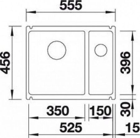Кухонная мойка BLANCO 516976 subline 350/150-u керамика базальт puraplus