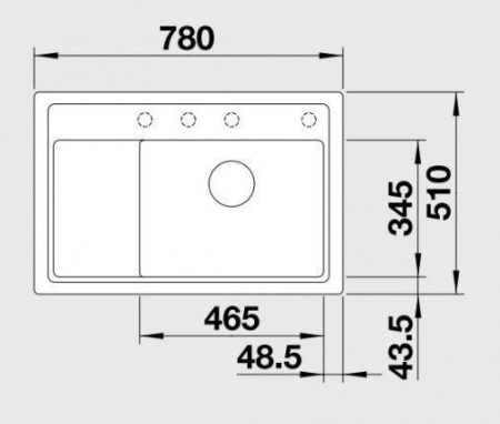 Кухонная мойка Blanco Zenar XL 6S Compact белый чаша справа