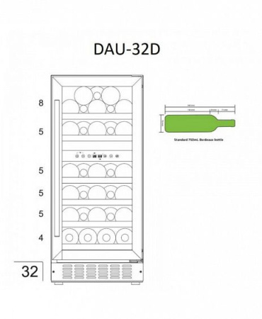Винный шкаф DUNAVOX DAU-32.78DSS
