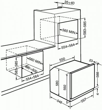 Духовой шкаф электрический SMEG SF6102PZS
