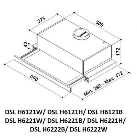 Вытяжка SCHAUB LORENZ DSL H6221W
