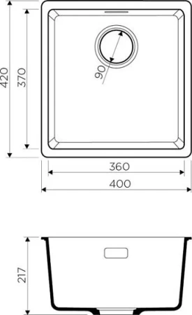 Кухонная мойка OMOIKIRI Kata 40-U-WH (4997525)