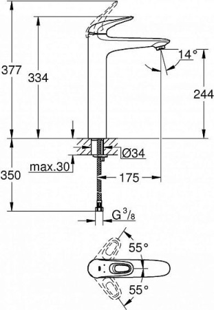 Смеситель GROHE Eurostyle 23570LS3 белый