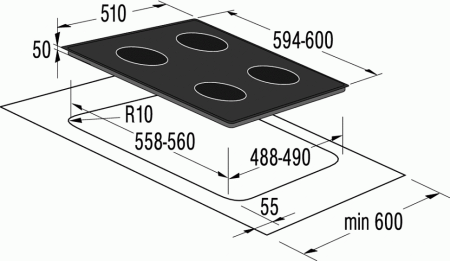 Поверхность GORENJE ect 640 bxc
