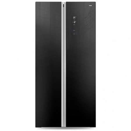 Холодильник GINZZU NFK-465 Black glass