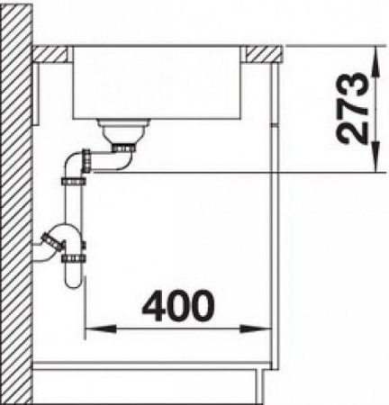 Кухонная мойка BLANCO ZEROX 340-IF Durinox® отводная арматура InFino®нержавеющая сталь 523096