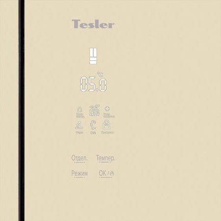 Холодильник TESLER RFD-361I CRYSTAL BEIGE