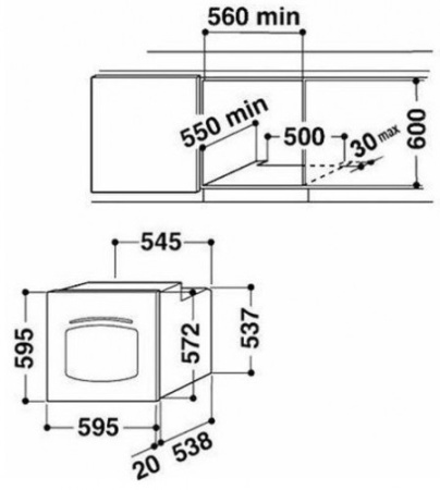 Электрический духовой шкаф WHIRLPOOL akp 255/na