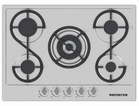 Встраиваемая газовая варочная панель Remenis REM-2153 inox