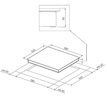 Индукционная варочная панель с facette GRAUDE IK 60.1 WF