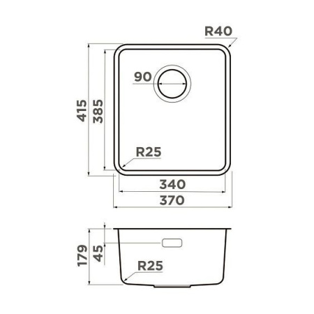 Кухонная мойка OMOIKIRI Omi 37-U/I-IN Ultra (4997399)