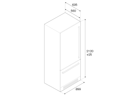 Холодильник BERTAZZONI REF90PIXL