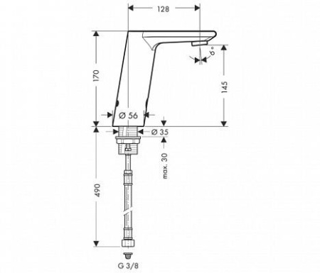 Смеситель HANSGROHE Metris S 31100000