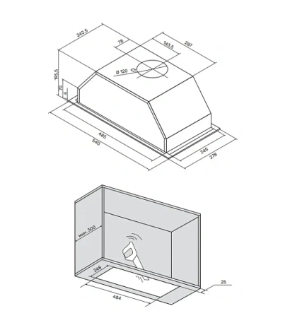 Вытяжка KUPPERSBERG INTOUCH-1 60 BG