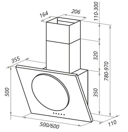 Вытяжка MAUNFELD Tower circle 60 белый