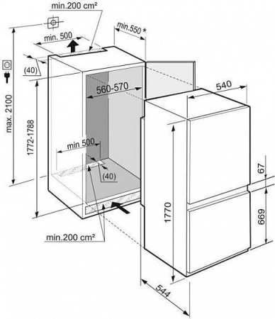 Встраиваемый холодильник Liebherr ICNS 3324