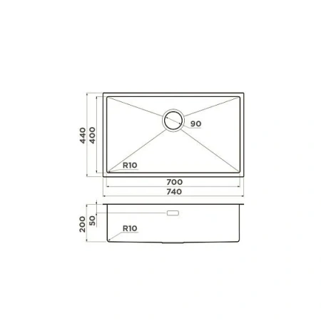 Кухонная мойка OMOIKIRI Taki 74-U/IF Microdecor-IN (4997574)