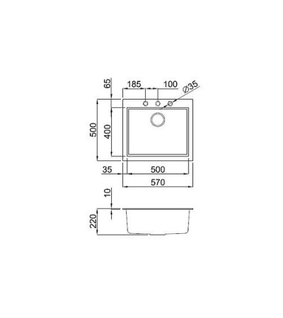 Мойка OMOIKIRI  bosen 57-bl tetogranit/черный 4993145