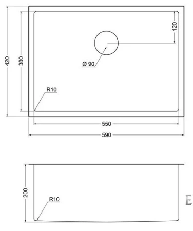 Кухонная мойка EMAR EMB-132 PVD Nano Dark
