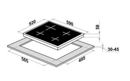 Варочная поверхность HOMSair HIC64SBG Inverter