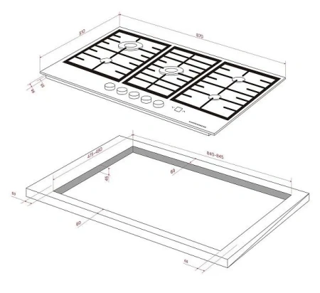 Варочная поверхность KUPPERSBERG FG 98 B