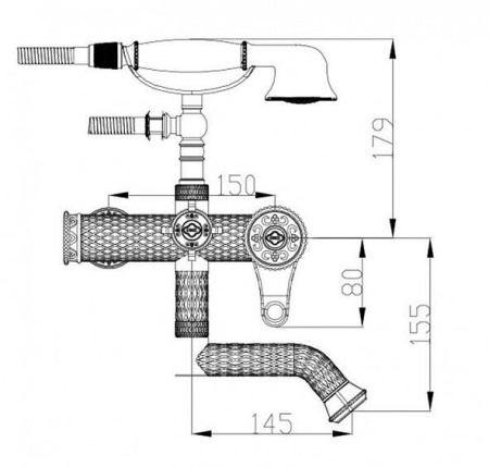 Смеситель ZORG A 400W-BR