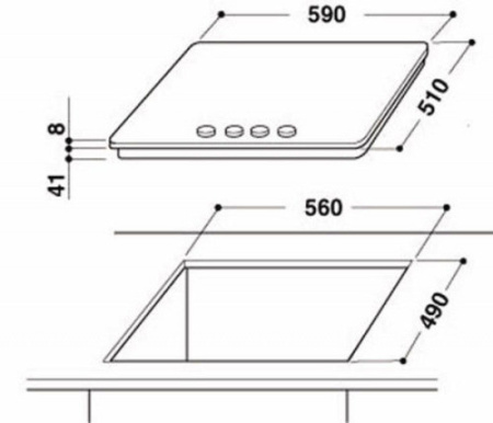 Поверхность WHIRLPOOL akt 424 nb