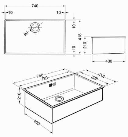Кухонная мойка SMEG vstq72-2