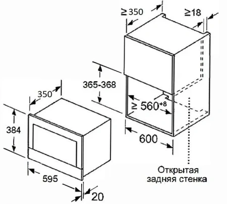Микроволновая печь MEFERI MMO6025BK RETRO