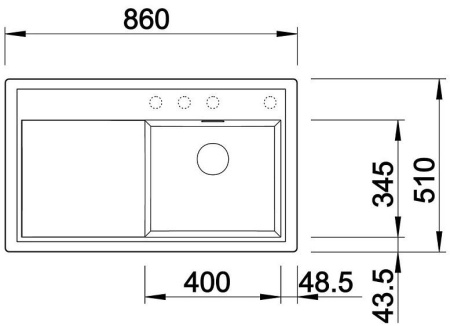 Кухонная мойка BLANCO ZENAR 45S белый (523713)