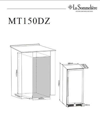 Винный шкаф LA SOMMELIERE MT150DZ