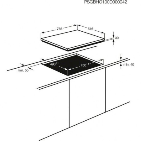 Поверхность AEG  hg579554xb