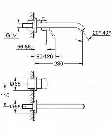 Смеситель GROHE Essence+ 19967001 хром