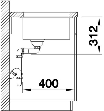 Кухонная мойка BLANCO SUBLINE 500-U SILGRANIT 523436 белый