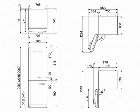 Холодильник SMEG FAB38LBL