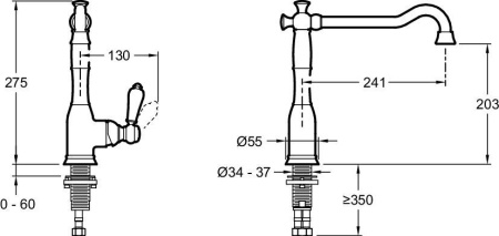 Смеситель JACOB DELAFON Louse E24367-CP
