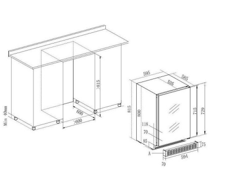 Винный шкаф TEMPTECH OX60DRB-24